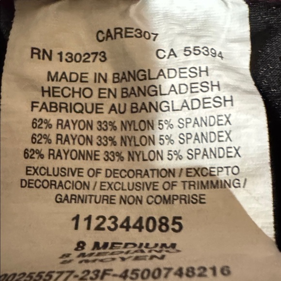 Lee Women's Dark Burgundy Wide Leg Pants - Picture 5 of 5